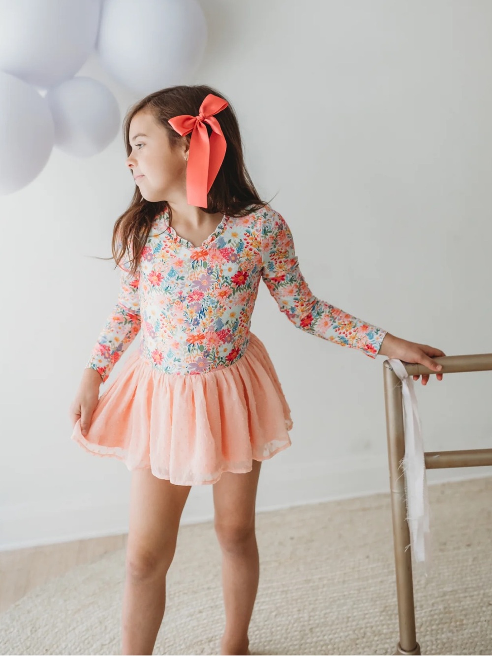 Cheeky Plum Farrah Leotard - Wildflower Waltz - Long Sleeve - Picture 6 of 7
